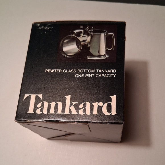 Vintage Leonard Eales Sheffield Glass Bottom Pewter Tankard - Picture 2 of 6